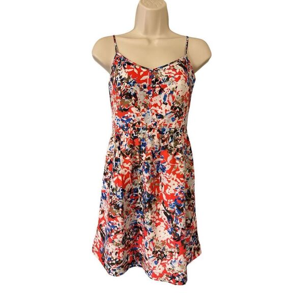 J. CREW FLORAL CAMI LINED MINI POCKETS DRESS Size 4 - Picture 1 of 7